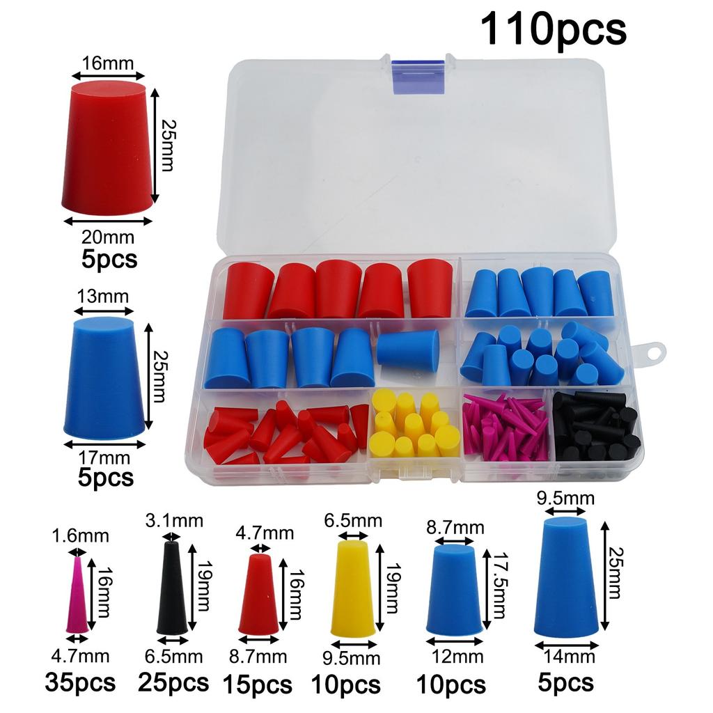 Sleek Design Silicone Rubber Tapered Kit of 110120Pcs Ready to Use