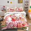 Mehrere Größen Emily E-Erdbeer-Print Weiche Bettbezug Kissenbezug Bettwäsche-Set Kinder Erwachsene Bequemes Bett-Set Einzelbett King Für Geschenke