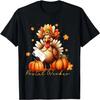 Postal Worker Thanksgiving Turkey Fall Pumpkins Mailman T-Shirt