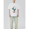 Black Oversized T Shirt with Colorful Headphones Dripping Paint Design for Music Lovers and Streetwear Fashion
