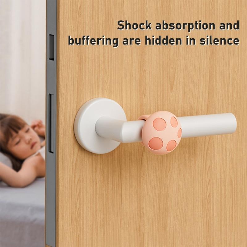 Soft Silicone Door Handle Covers Set of 3 Anti Collision Protectors Quiet Closing Wall Protectors Multiple Color