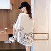Summer Pure Cotton Women's T-shirts Cute Cartoon Print Hip Hop Streetwear Casual T-Shirt Female Harajuku Oversized Short Sleeve White Y2k Tops