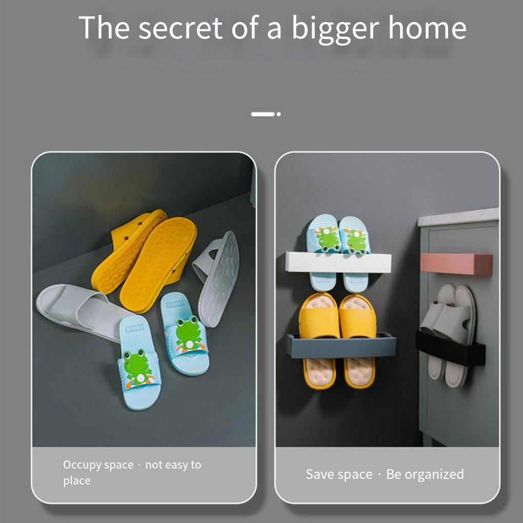 Hanging Shoes Rack Holder Wall Organizer Self-Adhesive Hangers Space Saving Bathroom Kitchen Entryway Boots Sneakers Heels