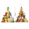 Durable Acrylic Cats Shape Pendant with Vibranted Paint for Festival Home Decors and Wall Hanging Application