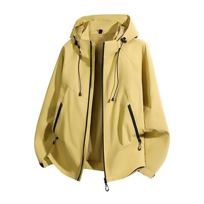 Giacca a vento alla moda primaverile, stile montano, da donna, leggera, giallo limone, per esterni, escursionismo, unisex