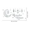 1 Sheet Mirror Effect Wall Stickers Eid Mubarak Ramadan Acrylic Moon and Star Design Festive Home Decor Window Door