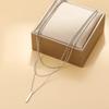925 Silver Three-Layer Stacking Necklace Women Simple Strip Pendant Waterproof Hypoallergenic Collarbone Chain Jewelry