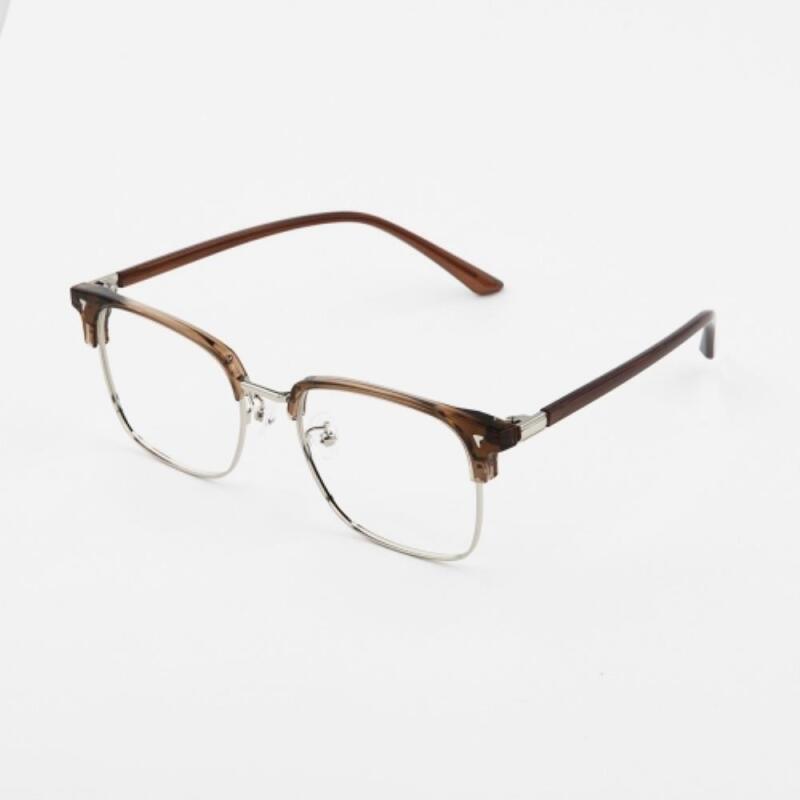 Man and woman couple square neat glasses frame G1179_Brown