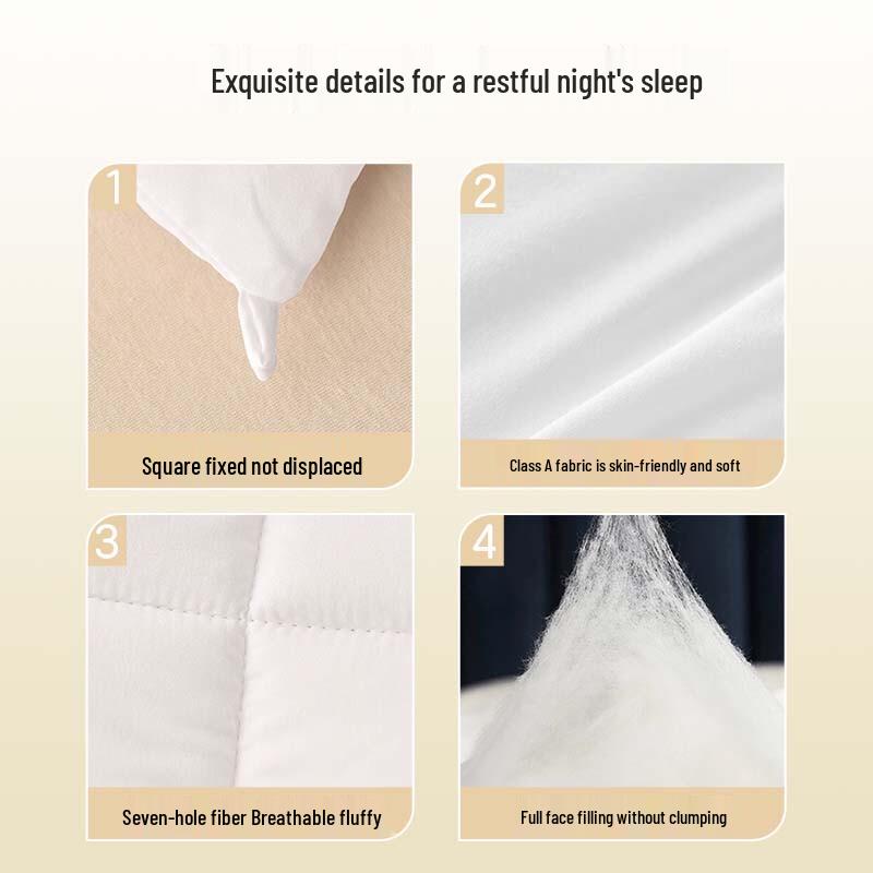 Pure White All-Season Antibacterial 7-Hole Fiber Quilt