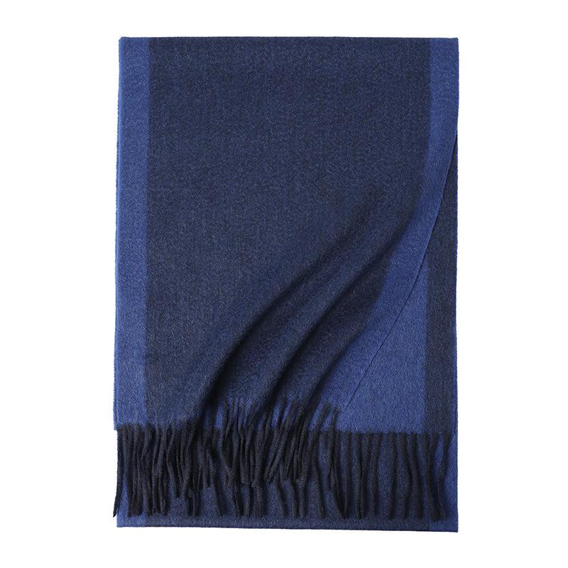 Cashmere color matching warm scarf plain tassel lengthened fashion trend men's and women's autumn and winter scarf