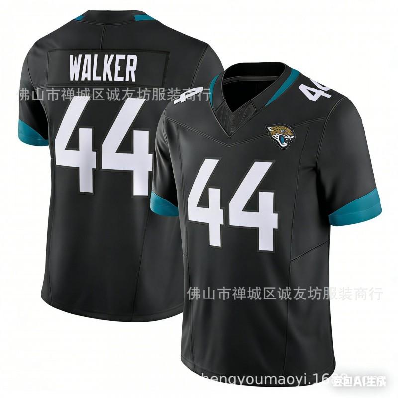 3rd Gen Embroidered Football Jersey Mens Jaguars 44 White Walker Sports Uniform