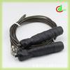 Heavy Duty Jump Rope Fitness Training With Sweat-Absorbent Handles PVC Black Transparent