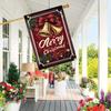 1pc Polyester Merry Christmas Bell Garden Flag - Double-Sided Decorative Yard Flag for Outdoor, Lawn & Patio - No Electricity Needed