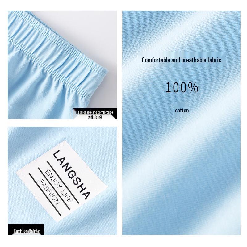 LANGSHA Men's Pure Cotton Antibacterial Loose Boxer Shorts