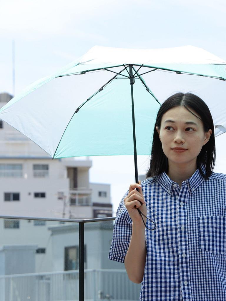 Beams Boy Women's Two-Tone Lightweight Folding Umbrella, Turquoise Free, 13660016780