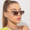 Rimless Square Sunglasses Female Sun Eyeglasses Metal Stylish Shades Women UV400 Gradient Lenses Frameless Glasses
