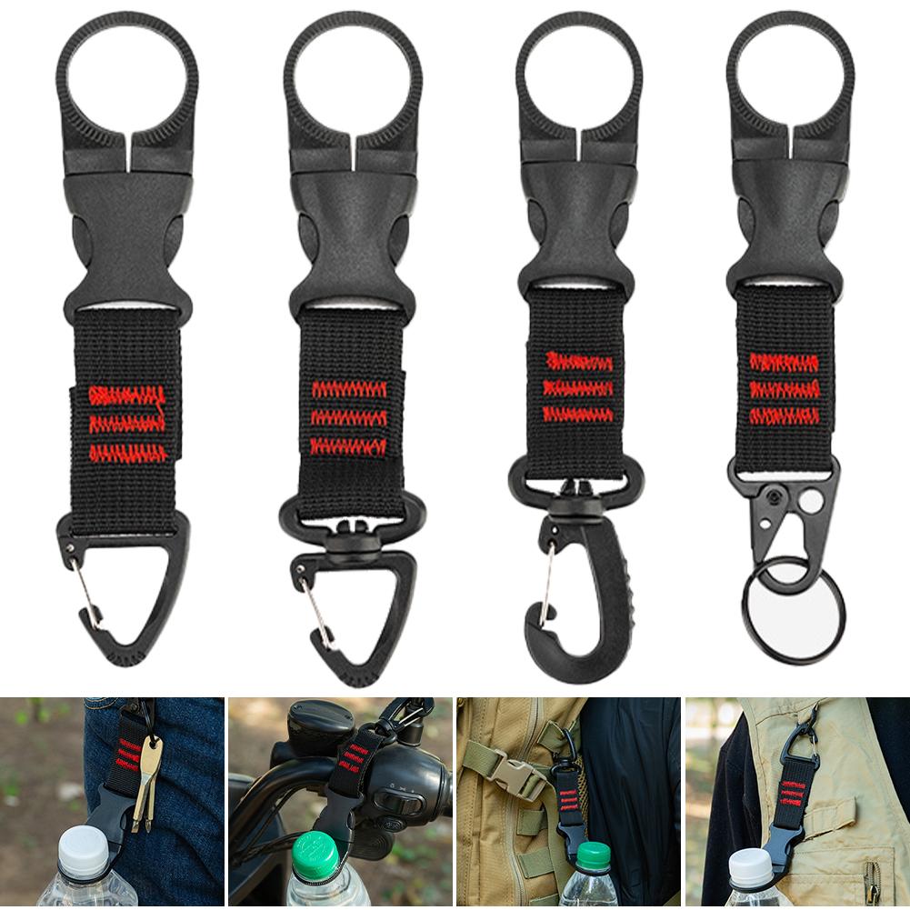 1 Pezzo Fibbia per Cinghia Porta Borraccia Appeso Clip Cintura Portatile Cinturino in Tessuto di Nylon per Campeggio all'Aperto Escursionismo Viaggi
