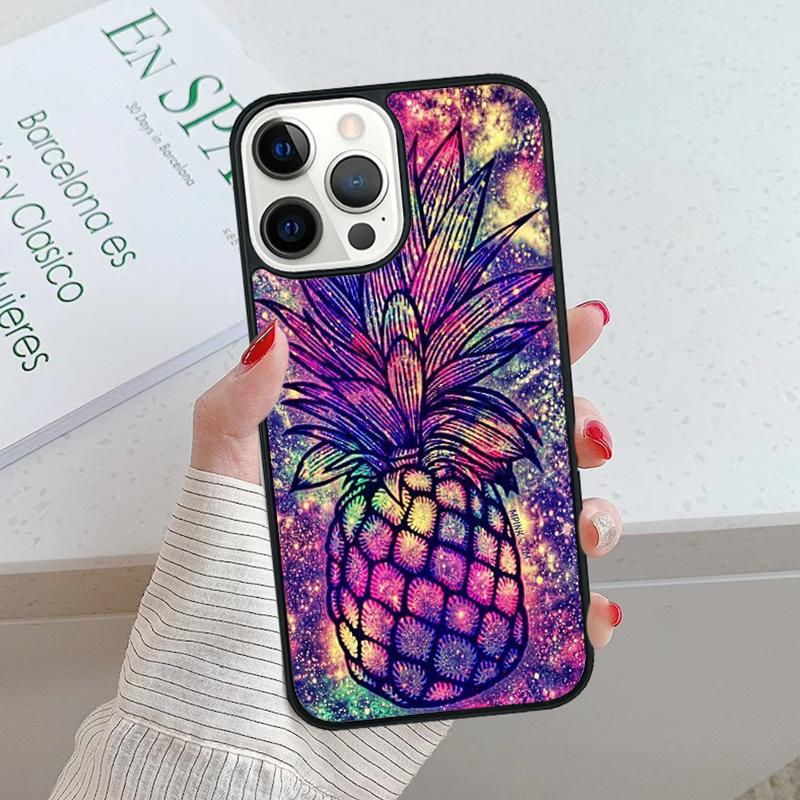 Kawaii Pineapple Art Phone Case For iPhone 17 Air 15 16 16e 14 13 Pro Max Coque 12 11 Pro Max PLUS Mobile Fundas Cover