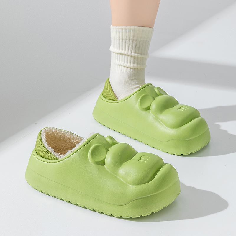 Höst/Vinter Vattentäta Tecknade Bomullstofflor: Plysch, Förtjockad, Varm, EVA-sula, Unisex.