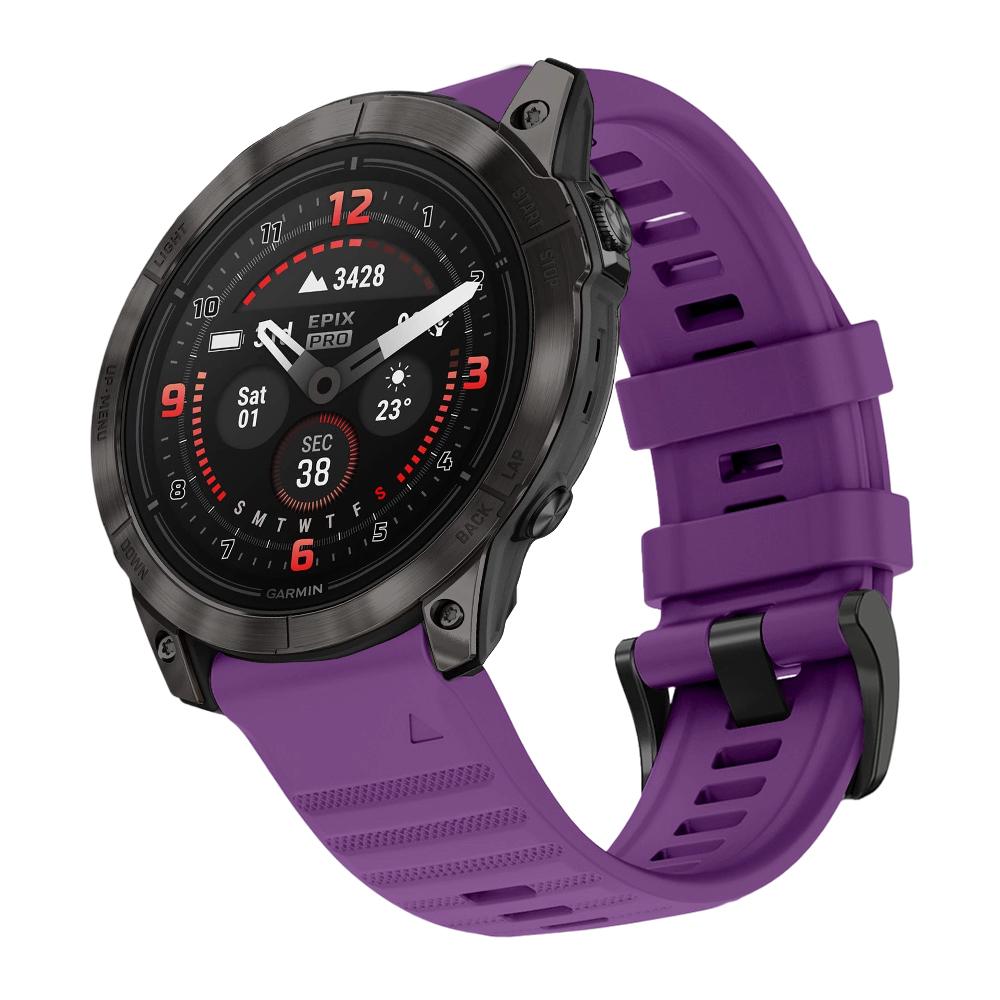 Outdoor Sports Band for Garmin Epix Pro 47mm 51MM Waterproof and Sweatproof Garmin Quick Fit Silicone Band for 22mm 26mm Quick Fit