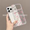 Pink Bow for Apple 15 Mobile Phone Case Iphone12promax Transparent 14/13/11/XSMAX Airbag