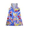 Women's Summer Beach Lace V Neck Tank Casual Print Sleeveless Short Dresses