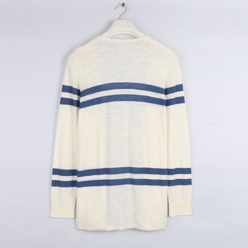 Sunshine House Autumn New Arrival Export European and American Women's Clothing Linen Blend Stripes Knitwear Cardigan Shawl Sun Protection