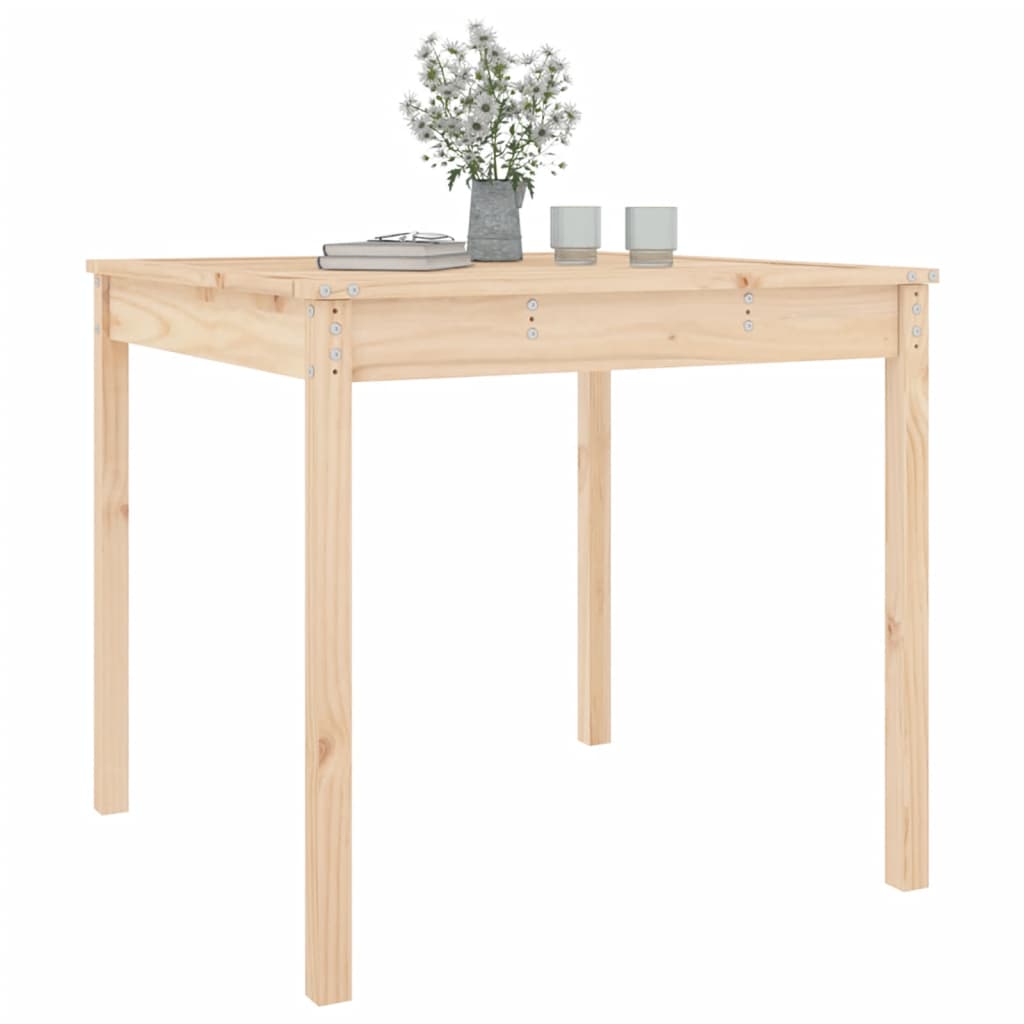 Garden Table 82.5 x 82.5 x 76 cm Solid Pine Wood