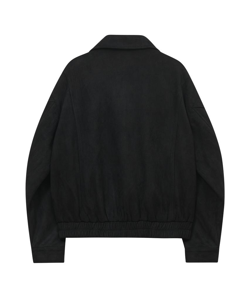 Standarderror 87-Stan061 Layer Line Suede Blouson Jacket Black