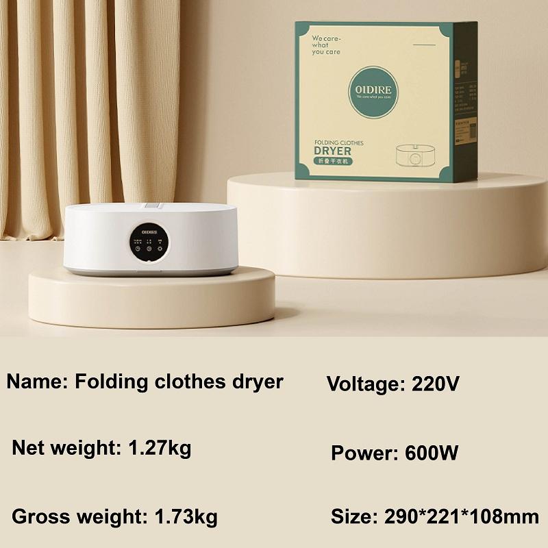 600W Electric Clothes Dryer Smart Drying Rack Hang Dryer Machine Timing Warm Air Dryer UV Sterilization Dryer Dual Mode Drying