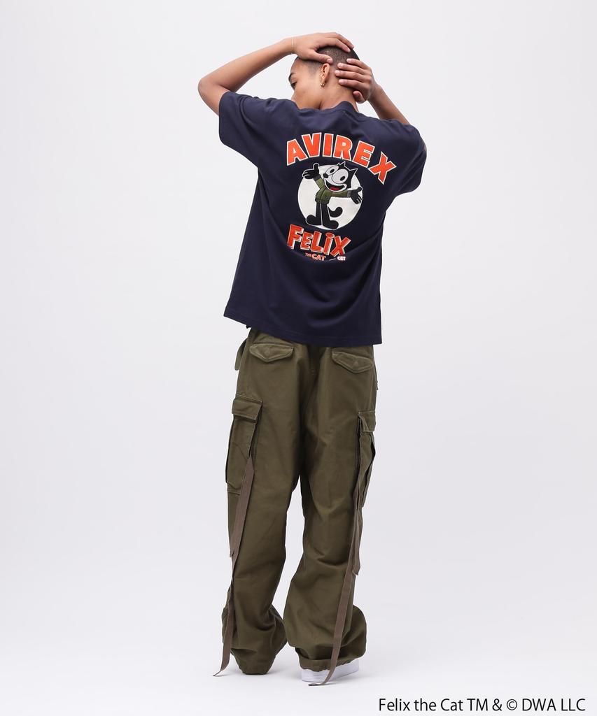 Avirex FELIX EMBROIDERY LOGO XL T-SHIRT, Men's (120), Navy, 783-5134035