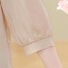 Elegant Chiffon Blouse for Middle-Aged and Elderly Women, 3/4 Sleeves, Comfortable, Versatile, Slimming Design