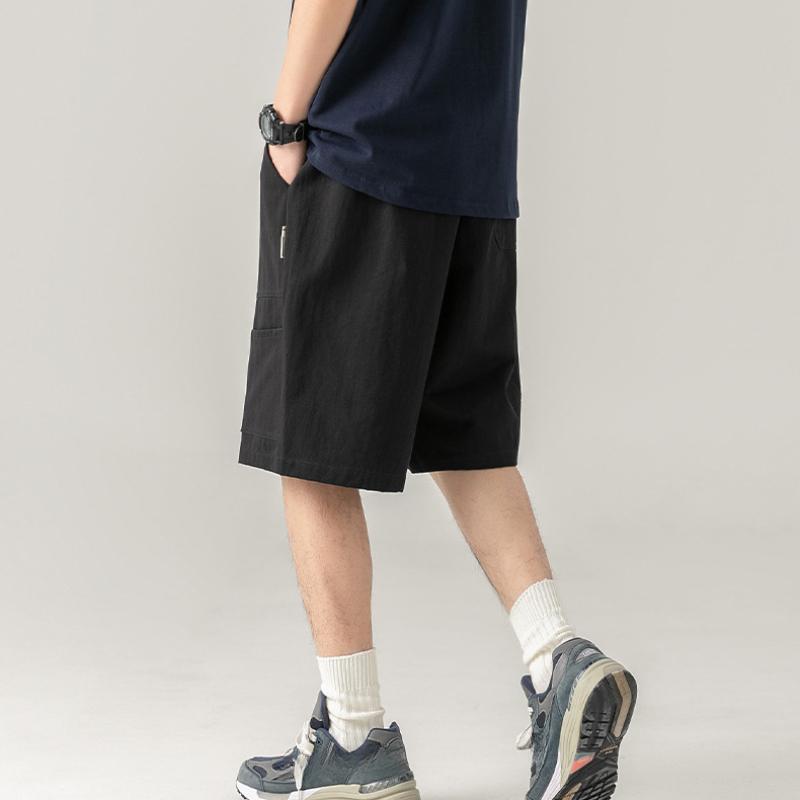 Tooling Shorts Man's Summer Japanese Thin Sports Casual Pants Man's Big Pocket Loose Five-point Pants