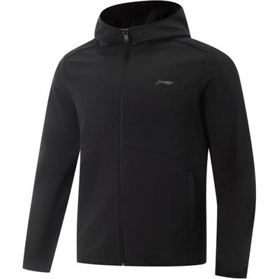 Li Ning Seria Fitness Casual Prosta Wszechstronna Polarowa Ciepła Wygodna Wiatroodporna Wodoodporna z Kapturem Zapinana na Zamek Treningowa Sportowa Kurtka AFDVE89-5
