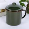 360/500/660ML Emaille Milchbecher Rostfrei Gesund Umweltfreundlich Retro Wasserbecher Mit Deckel Haushaltswaren