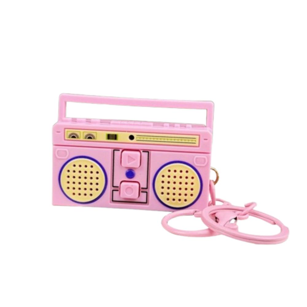 

Подвеска-брелок для записи, акриловый диктофон, креативный брелок в форме радио, женский розовый