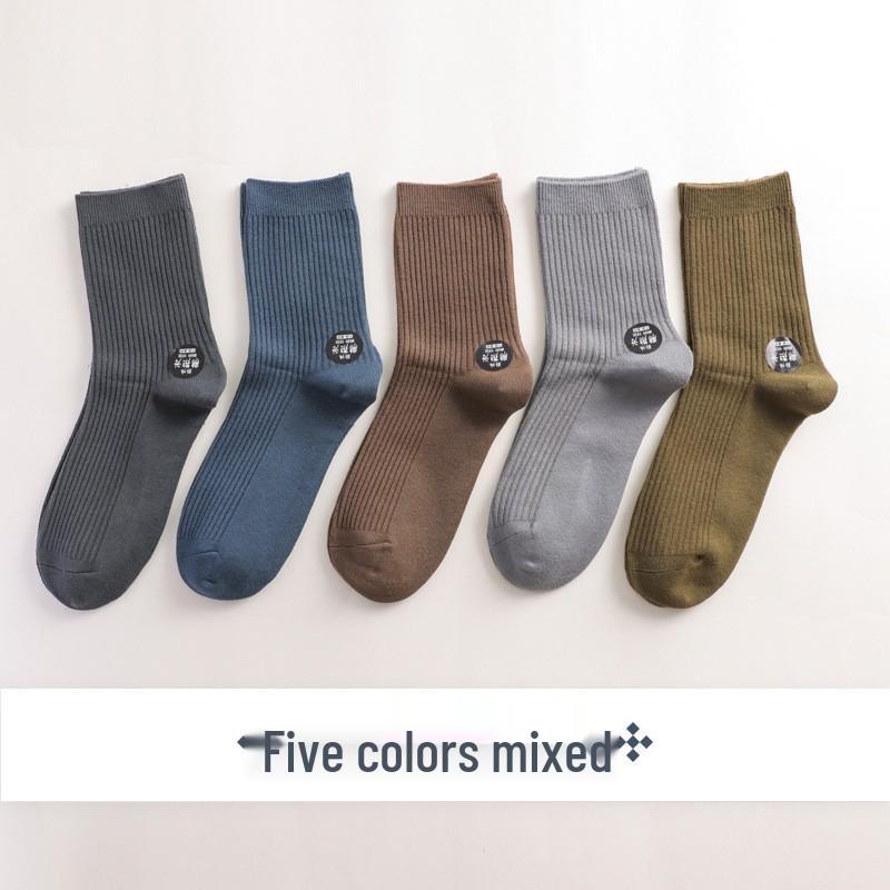 

Мужские хлопковые носки до середины икры Zhuji: Весна, Лето и Осень - Влагоотводящий, Устойчивый к запахам.