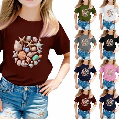 Toddler Girl Boy T-Shirts Kids Top Boys And Girls Printed Short Sleeved T-shirt