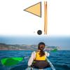 Kayak Safe Flag Mount Kit Three Section Reflective Pole Base Kit for Watercraft Kayaks Canoes Boats