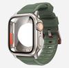 Cinturino in nylon + custodia per Apple Watch Custodia 44mm 45mm 41mm 40mm Copertura in vetro temperato Cambia in Ultra per iWatch Serie 8 7 SE 6 5 3