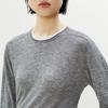 LESS 2025 Spring Slim Fit Round Neck Pullover Sweater
