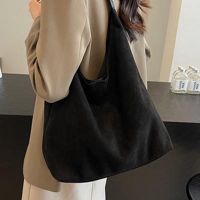 Nischen Wildleder Tasche Damen Herbst und Winter Neu Große Kapazität Schulter Unterarmtasche Lässig Vielseitig Pendler Tote Bag