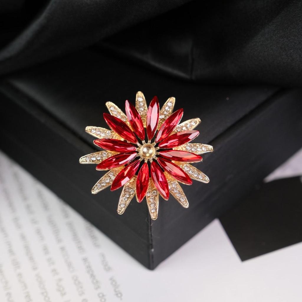 Bunte Retro Damen Korsagenbrosche - Elegante Anstecknadel im europäischen Stil