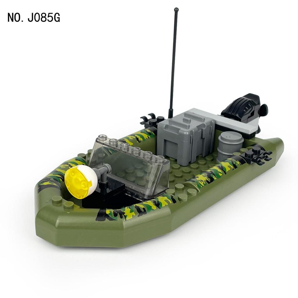 Inflatable Boat Building Blocks: X009 Assault, X003 Patrol, J089CD Military Accessories
