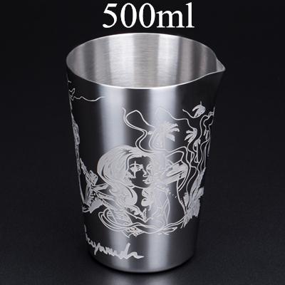 500ml Edelstahl Rührbecher Mixingglas, bevorzugt von Profis und Amateuren gleichermaßen, Machen Sie Ihre eigenen Spezialcocktails Barzubehör
