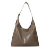 Chic Retro Tote Bag For Women In Black Khaki Brown With Spacious Interior For Daily Use