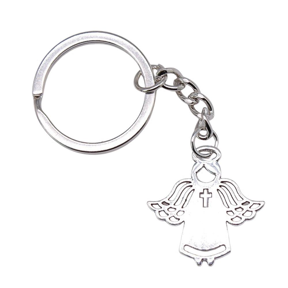 Angel Keychain Wings Charm For Students Protection Key Ring 28mm