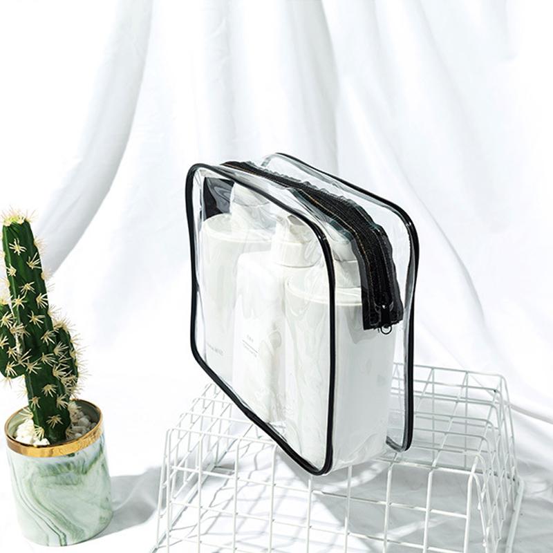 4pcs/set Transparent Zipper Makeup Bag Organizer Box Men Women Travel Clear Cosmetic Bag Waterproof Toiletry Wash Make Up Bags