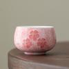 Pure hand-painted cherry blossom powder master cup high-end tea cup tea set exquisite girls tea cup high-end gift gift