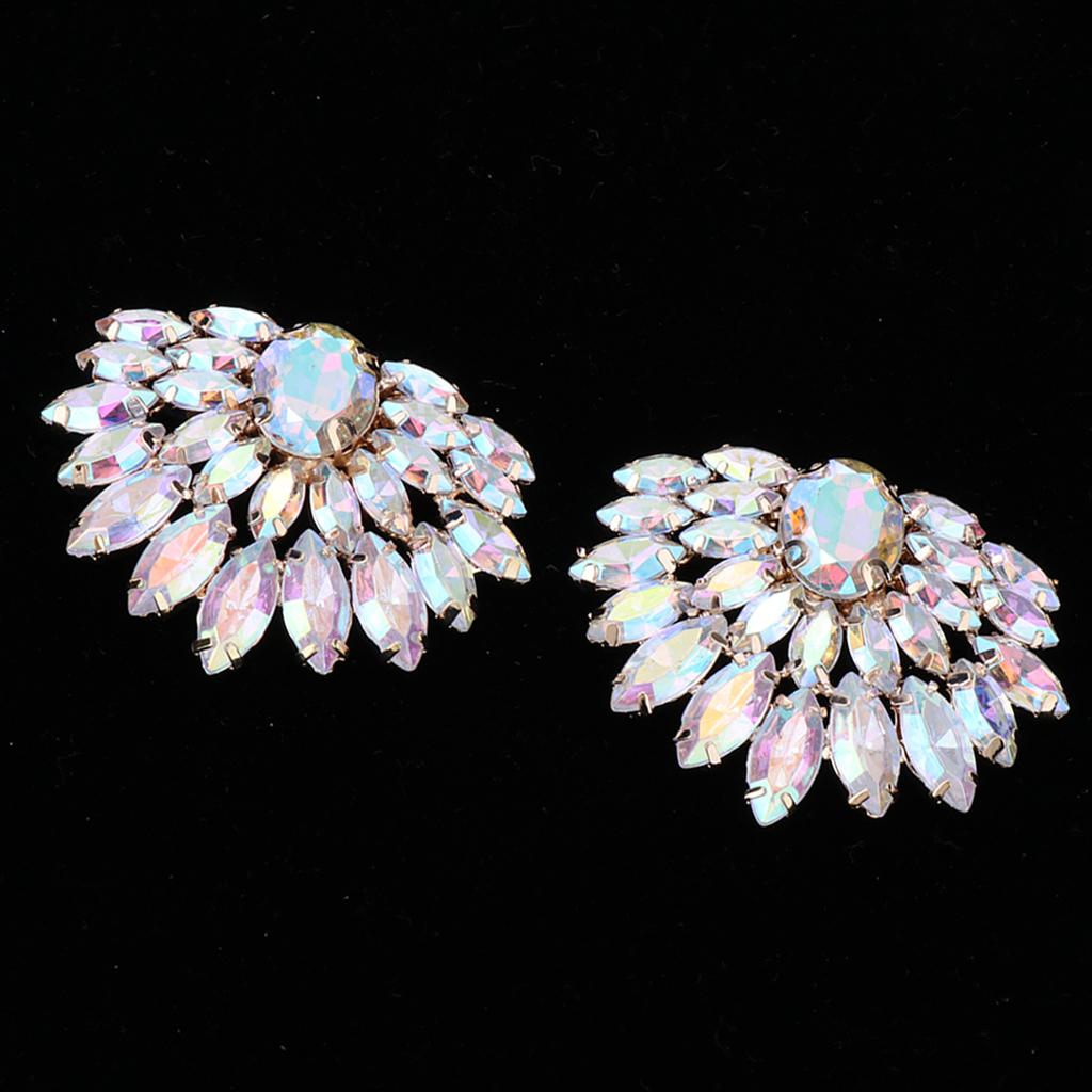 Exquisite Shoe Decoration Clips Crystal Rhinestone Buckle Applique Jewelry Accessories for Shoes Hats Dresses